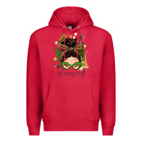 Cardinal Glamping Messy Bun With Glamping Camp Tent Bbs Premium Hoodie - BundleAndBundleShop