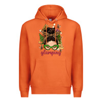 Carrot Glamping Messy Bun With Glamping Camp Tent Bbs Premium Hoodie - BundleAndBundleShop