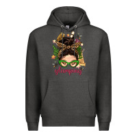 Charcoal Heather Glamping Messy Bun With Glamping Camp Tent Bbs Premium Hoodie - BundleAndBundleShop