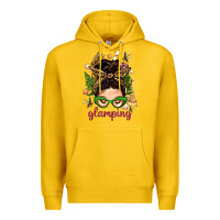 Lemon Glamping Messy Bun With Glamping Camp Tent Bbs Premium Hoodie - BundleAndBundleShop