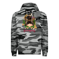 Slate Camo Glamping Messy Bun With Glamping Camp Tent Bbs Premium Hoodie - BundleAndBundleShop