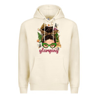 Tofu Glamping Messy Bun With Glamping Camp Tent Bbs Premium Hoodie - BundleAndBundleShop