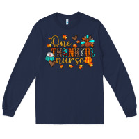 Navy one thankful nurse Long Sleeve Tee - JahusDesignShop