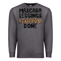 Charcoal Heather mascara leopard done Premium Sweatshirt - MaliasSmallBusiness