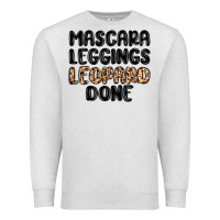 Oatmeal Heather mascara leopard done Premium Sweatshirt - MaliasSmallBusiness