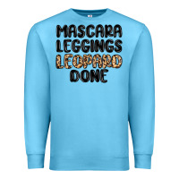 Ocean Blue mascara leopard done Premium Sweatshirt - MaliasSmallBusiness