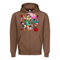 Chestnut cupid with arrows and stars Zipper Hoodie - AdoDesignShop