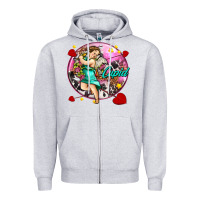 Heather Grey cupid with arrows and stars Zipper Hoodie - AdoDesignShop
