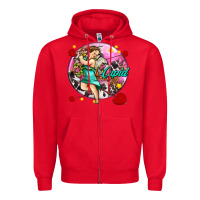 Red cupid with arrows and stars Zipper Hoodie - AdoDesignShop