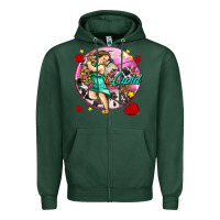 Sports Green cupid with arrows and stars Zipper Hoodie - AdoDesignShop