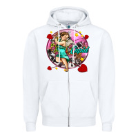 White cupid with arrows and stars Zipper Hoodie - AdoDesignShop