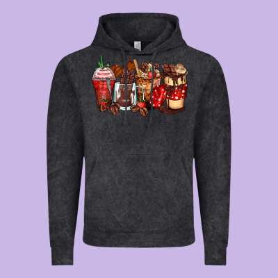 Hot Chocolate Coffee Cups Vintage Hoodie Designed By Zillion Design Studio
