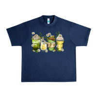 Navy daisy coffee cups Urban Heavy Tee - Zillion Design Studio
