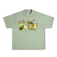 Oil Green daisy coffee cups Urban Heavy Tee - Zillion Design Studio