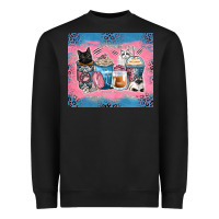 Black cat coffee cups Heavyweight Sweatshirt - Zillion Design Studio
