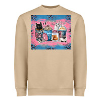 Mushroom cat coffee cups Heavyweight Sweatshirt - Zillion Design Studio