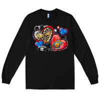 Black western leopard  police   hearts Long Sleeve Tee - AdoDesignShop