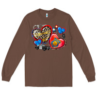 Chestnut western leopard  police   hearts Long Sleeve Tee - AdoDesignShop