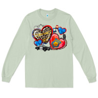 Matcha western leopard  police   hearts Long Sleeve Tee - AdoDesignShop