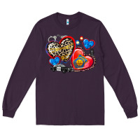 Plum western leopard  police   hearts Long Sleeve Tee - AdoDesignShop