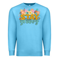 Ocean Blue stay groovy Premium Sweatshirt - MaliasSmallBusiness