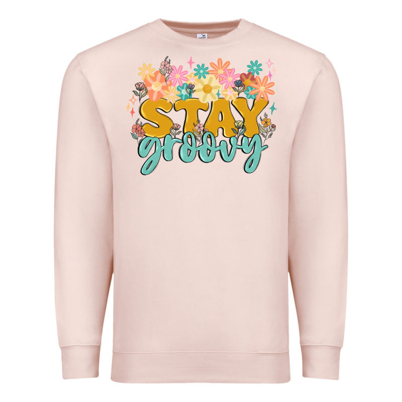 Stay Groovy Premium Sweatshirt by MaliasSmallBusiness | Teevron
