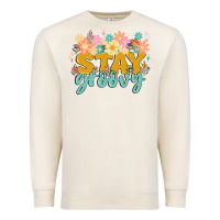 Sandshell stay groovy Premium Sweatshirt - MaliasSmallBusiness