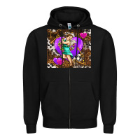 Black cupid and heart Zipper Hoodie - AdoDesignShop