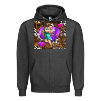 Charcoal Heather cupid and heart Zipper Hoodie - AdoDesignShop