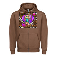 Chestnut cupid and heart Zipper Hoodie - AdoDesignShop