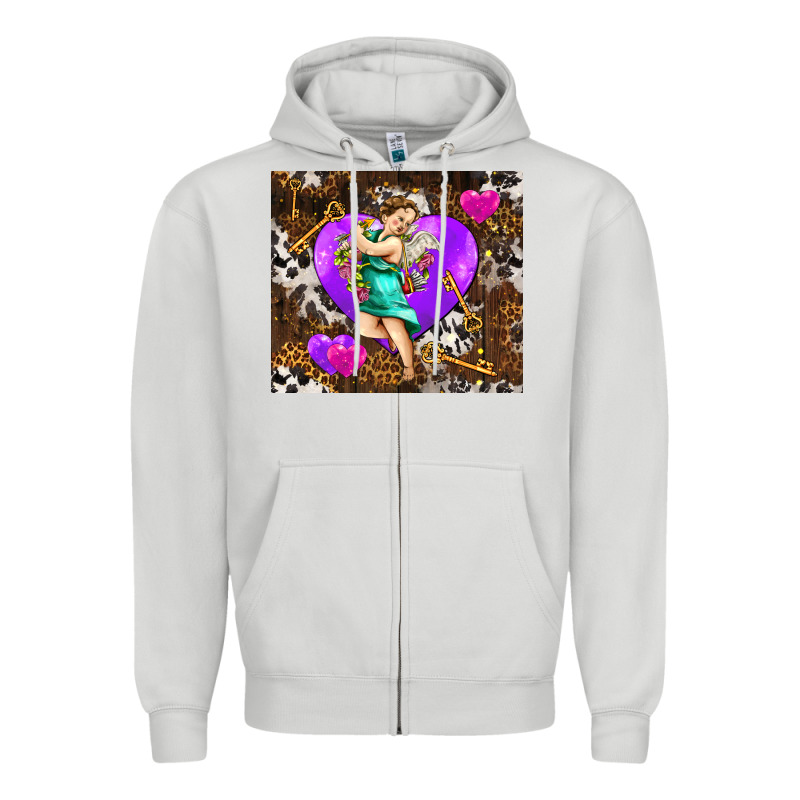 Cupid And Heart Zipper Hoodie by AdoDesignShop | Teevron