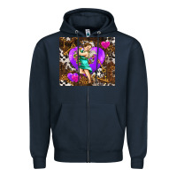 Navy cupid and heart Zipper Hoodie - AdoDesignShop