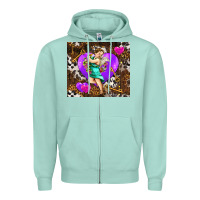 Seafoam cupid and heart Zipper Hoodie - AdoDesignShop