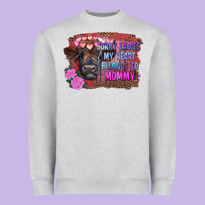 Sorry Ladies My Heart Belongs To Mommy Highland Calf Heavyweight Sweatshirt Designed By Ranaportraitstore