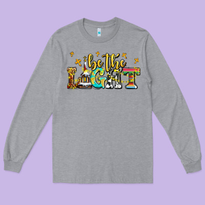 Be The Light Long Sleeve Tee Designed By Adodesignshop