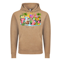 Vintage Coffee beach summer coffee cups Vintage Hoodie - Zillion Design Studio