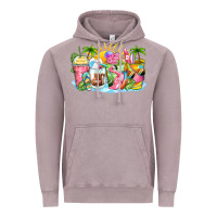 Vintage Zinc beach summer coffee cups Vintage Hoodie - Zillion Design Studio