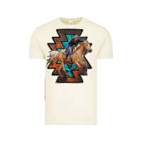 Vintage Arctic cowgirl with aztec Vintage Tee - RanaPortraitStore
