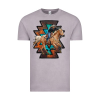Vintage Zinc cowgirl with aztec Vintage Tee - RanaPortraitStore