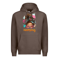 Coffee Messy Bun Nursing With Leopard Glasses Bbs Premium Hoodie - BundleAndBundleShop
