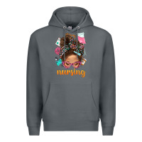 Rock Messy Bun Nursing With Leopard Glasses Bbs Premium Hoodie - BundleAndBundleShop
