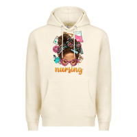 Tofu Messy Bun Nursing With Leopard Glasses Bbs Premium Hoodie - BundleAndBundleShop