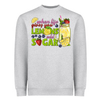 Heather Grey when life gives you lemons add sugar tbw Heavyweight Sweatshirt - texasbilliewilder