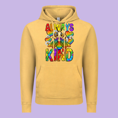 Vintage Hoodie always bee kind pride lgbtq