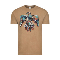 Vintage Coffee American flag thunderbird Vintage Tee - BarkalooDesign