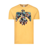 Vintage Mustard American flag thunderbird Vintage Tee - BarkalooDesign