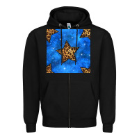 Black 4th of july leopard stars seamless pattern Zipper Hoodie - BundleAndBundleShop