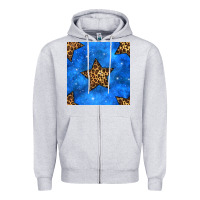 Heather Grey 4th of july leopard stars seamless pattern Zipper Hoodie - BundleAndBundleShop