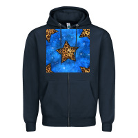 Navy 4th of july leopard stars seamless pattern Zipper Hoodie - BundleAndBundleShop