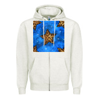 Oatmeal Heather 4th of july leopard stars seamless pattern Zipper Hoodie - BundleAndBundleShop
